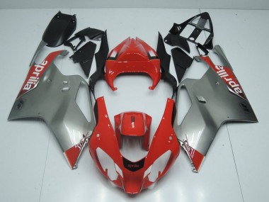 Carénage Moto Aprilia RSV 1000 03-06 - Argent et Rouge