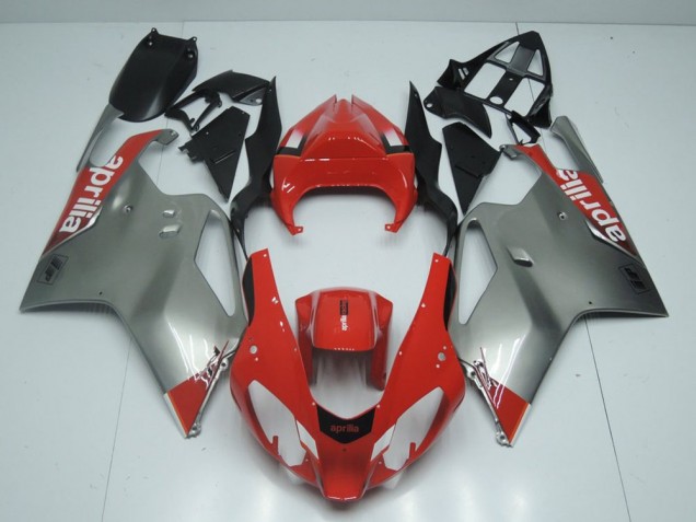 Carénage Moto Aprilia RSV 1000 03-06 - Argent et Rouge Carénage Moto Aprilia RSV 1000 03-06 - Argent et Rouge