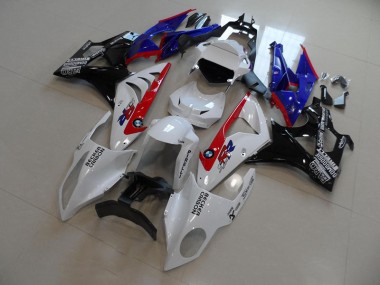 Carénage Moto BMW S1000RR 09-14 - Blanc Bleu Rouge Becker Carbon