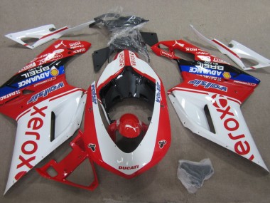 Carénage Moto Ducati 1098 07-14 - Blanc Rouge Xerox