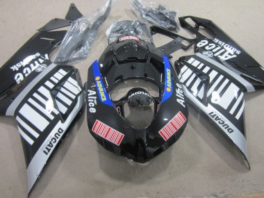 Carénage Moto Ducati 1098 07-14 - Noir Blanc Advance Alice