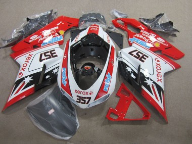 Carénage Moto Ducati 1098 07-14 - Rouge Blanc Xerox 357