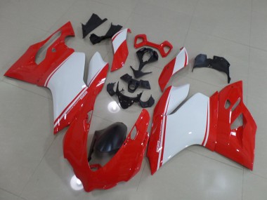 Carénage Moto Ducati 1199 11-14 - Rouge Blanc