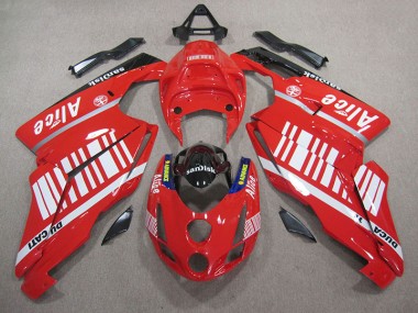 Carénage Moto Ducati 749 05-06 - Rouge Blanc Alice Sandisk