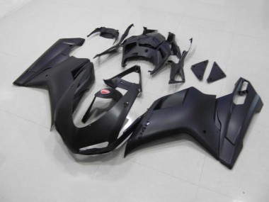 Carénage Moto Ducati 848 1098 1198 07-14 - Noir Mat Noir Décalque