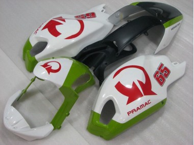 Carénage Moto Ducati Monster 696 08-12 - Blanc Rouge PRAMAC 65