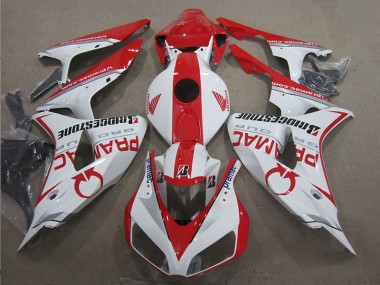 Carénage Moto Honda CBR 1000 RR 06-07 - Blanc Rouge PRAMAC