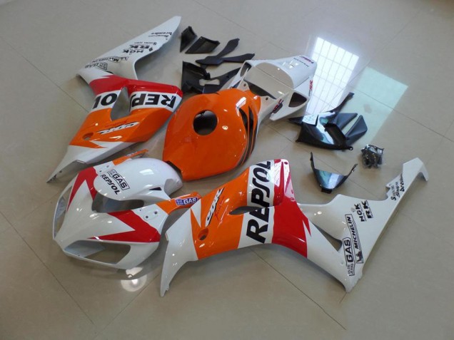 Carénage Moto Honda CBR 1000 RR 06-07 - Blanc et Orange Repsol Carénage Moto Honda CBR 1000 RR 06-07 - Blanc et Orange Repsol