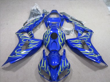 Carénage Moto Honda CBR 1000 RR 06-07 - Bleu Vert Flamme