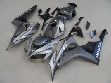 Carénage Moto Honda CBR 1000 RR 06-07 - Gris Argent et Noir Mat