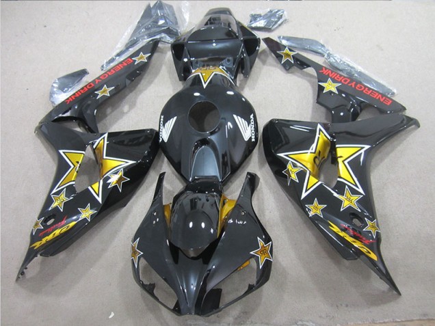 Carénage Moto Honda CBR 1000 RR 06-07 - Noir Jaune Énergie DRINK Carénage Moto Honda CBR 1000 RR 06-07 - Noir Jaune Énergie DRINK