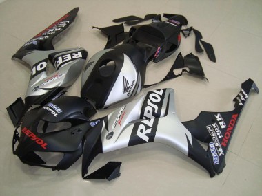 Carénage Moto Honda CBR 1000 RR 06-07 - Noir Mat Argent Repsol