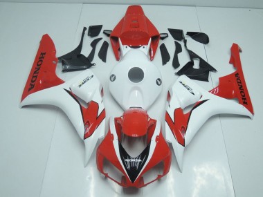 Carénage Moto Honda CBR 1000 RR 06-07 - Orange Rouge et Blanc