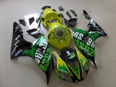 Carénage Moto Honda CBR 1000 RR 06-07 - Vert Jaune Rossi
