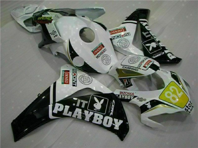 Carénage Moto Honda CBR 1000 RR 08-11 - Blanc Noir Playboy Carénage Moto Honda CBR 1000 RR 08-11 - Blanc Noir Playboy