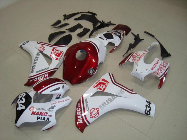 Carénage Moto Honda CBR 1000 RR 08-11 - Blanc Rouge HARC Pro PIAA 634 Carénage Moto Honda CBR 1000 RR 08-11 - Blanc Rouge HARC Pro PIAA 634