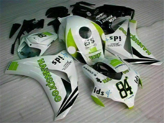 Carénage Moto Honda CBR 1000 RR 08-11 - Blanc Vert Hannspree 84 Carénage Moto Honda CBR 1000 RR 08-11 - Blanc Vert Hannspree 84