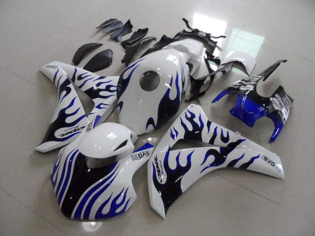 Carénage Moto Honda CBR 1000 RR 08-11 - Bleu Noir Flamme Courses