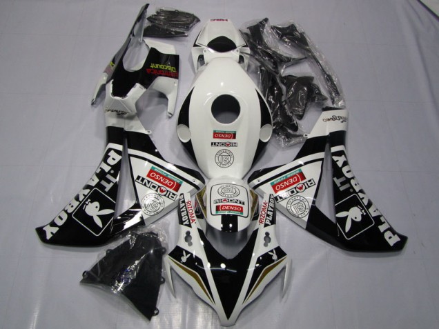 Carénage Moto Honda CBR 1000 RR 08-11 - Noir Blanc Denso Playboy