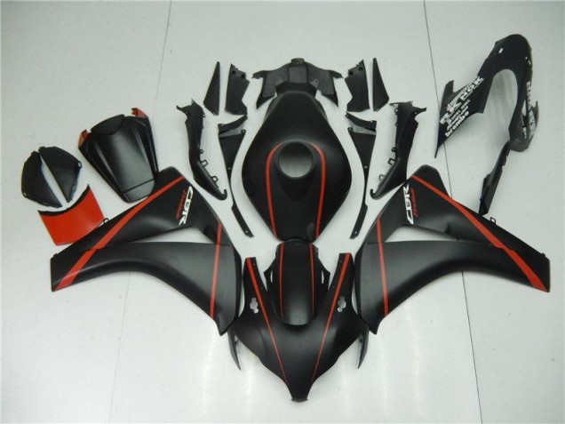 Carénage Moto Honda CBR 1000 RR 08-11 - Noir Mat Rouge Carénage Moto Honda CBR 1000 RR 08-11 - Noir Mat Rouge