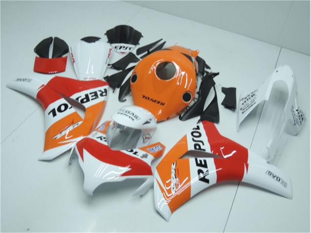 Carénage Moto Honda CBR 1000 RR 08-11 - Orange Blanc Rouge Repsol