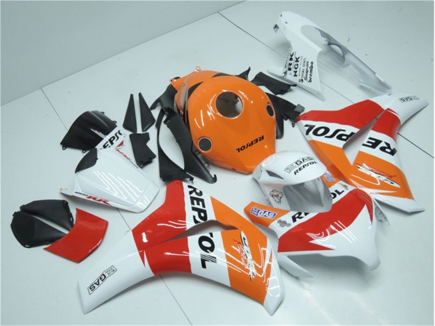 Carénage Moto Honda CBR 1000 RR 08-11 - Orange Blanc Rouge Repsol