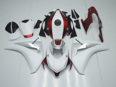 Carénage Moto Honda CBR 1000 RR 08-11 - Rouge Bonbon Blanc et Argent