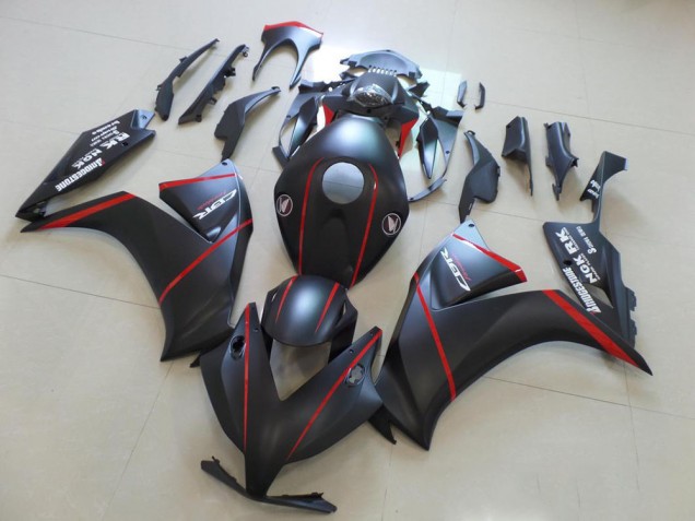 Carénage Moto Honda CBR 1000 RR 12-16 - Matte Bladk avec Rouge Bande Carénage Moto Honda CBR 1000 RR 12-16 - Matte Bladk avec Rouge Bande
