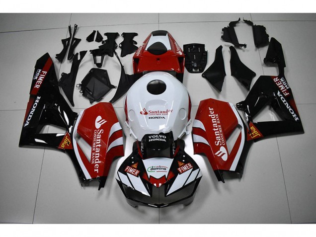 Carénage Moto Honda CBR 1000 RR 12-16 - Noir Blanc Rouge Santander