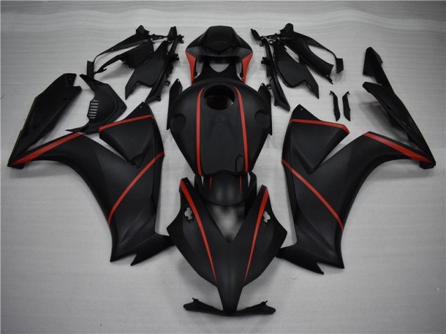 Carénage Moto Honda CBR 1000 RR 12-16 - Noir Mat Rouge Carénage Moto Honda CBR 1000 RR 12-16 - Noir Mat Rouge
