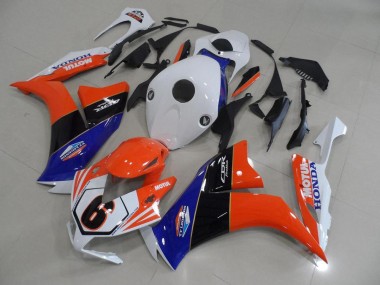Carénage Moto Honda CBR 1000 RR 12-16 - Orange Blanc TT Legend
