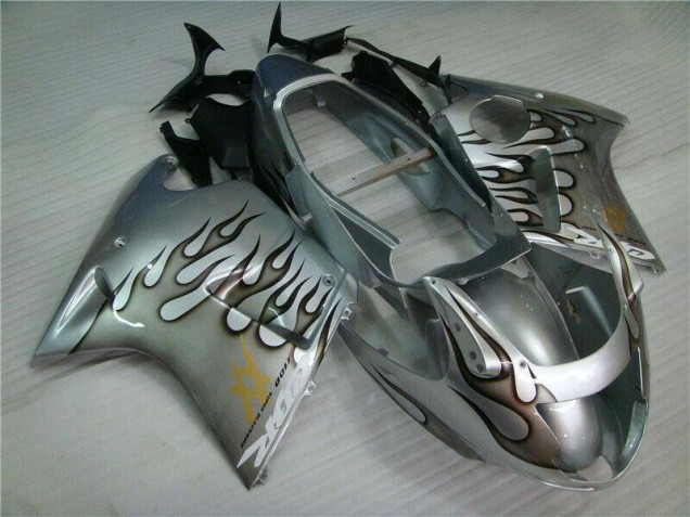 Carénage Moto Honda CBR 1100 XX 96-07 - Flamme Argent Gris Carénage Moto Honda CBR 1100 XX 96-07 - Flamme Argent Gris