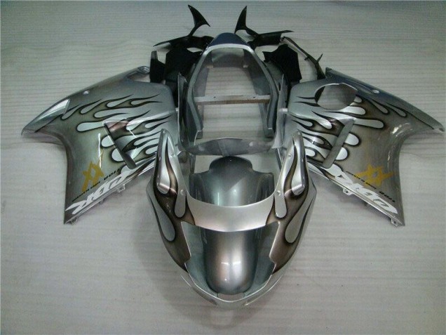 Carénage Moto Honda CBR 1100 XX 96-07 - Flamme Argent Gris Carénage Moto Honda CBR 1100 XX 96-07 - Flamme Argent Gris