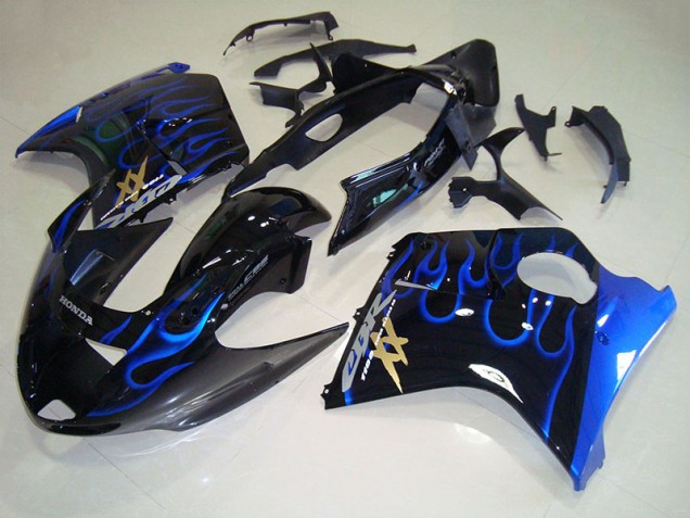 Carénage Moto Honda CBR 1100 XX Blackbird 96-07 - Noir Bleu Flamme Carénage Moto Honda CBR 1100 XX Blackbird 96-07 - Noir Bleu Flamme