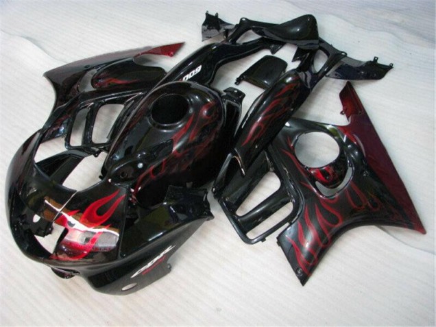 Carénage Moto Honda CBR 600 F3 95-98 - Noir Rouge Flamme Carénage Moto Honda CBR 600 F3 95-98 - Noir Rouge Flamme