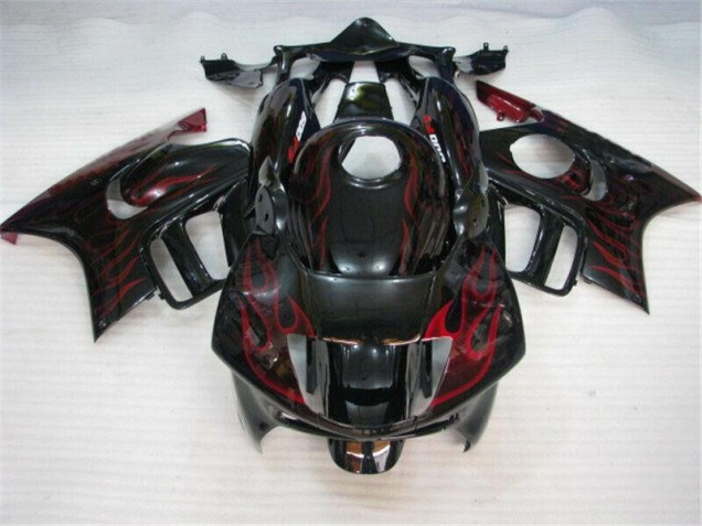 Carénage Moto Honda CBR 600 F3 95-98 - Noir Rouge Flamme Carénage Moto Honda CBR 600 F3 95-98 - Noir Rouge Flamme