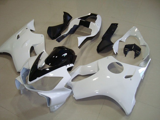 Carénage Moto Honda CBR 600 F4i 01-03 - Blanc avec Noir Bande Carénage Moto Honda CBR 600 F4i 01-03 - Blanc avec Noir Bande