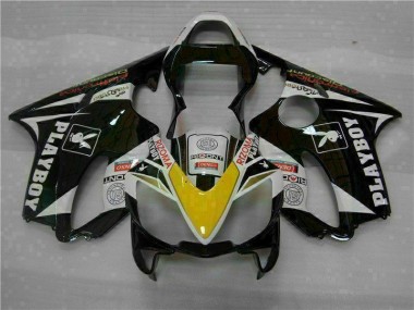 Carénage Moto Honda CBR 600 F4i 01-03 - Jaune Argent Noir Playboy