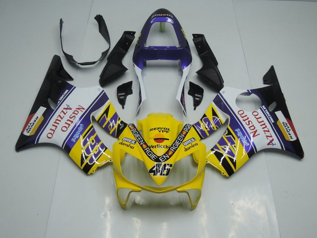 Carénage Moto Honda CBR 600 F4i 01-03 - Jaune Blanc Nastro Azzurro Carénage Moto Honda CBR 600 F4i 01-03 - Jaune Blanc Nastro Azzurro