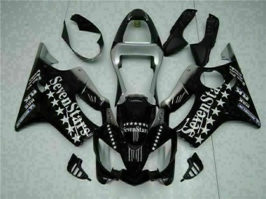 Carénage Moto Honda CBR 600 F4i 01-03 - Noir Blanc SevenStarss