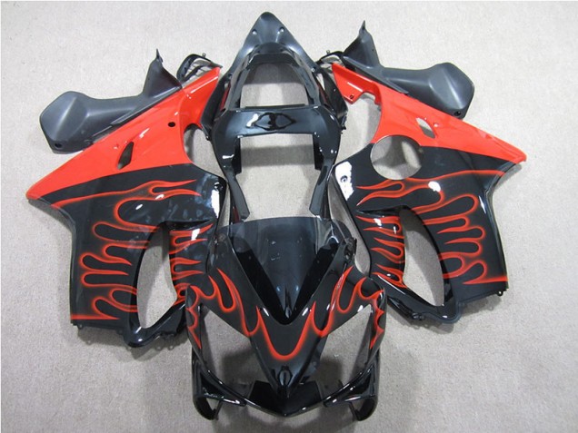 Carénage Moto Honda CBR 600 F4i 01-03 - Noir Rouge Flamme Carénage Moto Honda CBR 600 F4i 01-03 - Noir Rouge Flamme