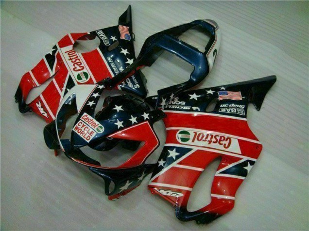 Carénage Moto Honda CBR 600 F4i 01-03 - Rouge Blanc Bleu Castrol Cycle World Carénage Moto Honda CBR 600 F4i 01-03 - Rouge Blanc Bleu Castrol Cycle World