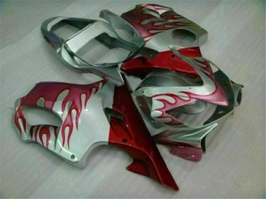 Carénage Moto Honda CBR 600 F4i 01-03 - Rouge Flamme Argent