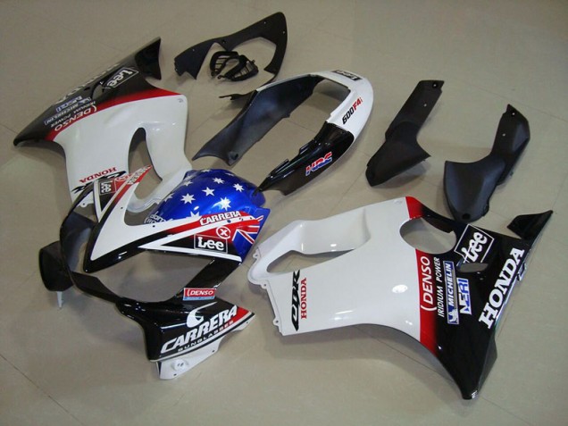 Carénage Moto Honda CBR 600 F4i 04-07 - Blanc Bleu DENSO HRC Carrera Carénage Moto Honda CBR 600 F4i 04-07 - Blanc Bleu DENSO HRC Carrera