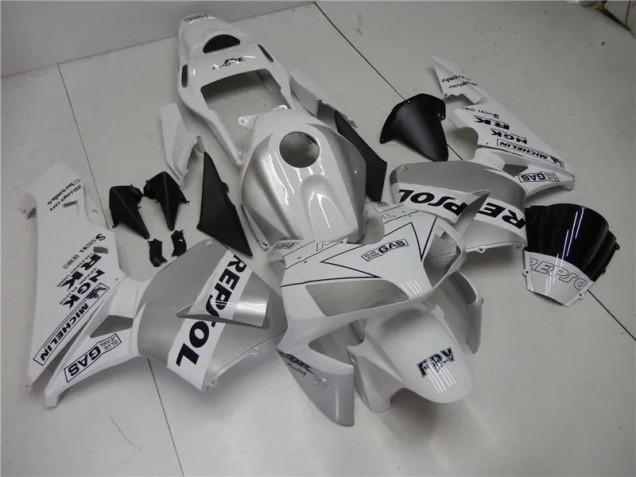 Carénage Moto Honda CBR 600 RR 03-04 - Argent Blanc Noir Repsol Carénage Moto Honda CBR 600 RR 03-04 - Argent Blanc Noir Repsol