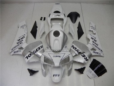 Carénage Moto Honda CBR 600 RR 03-04 - Argent Blanc Noir Repsol