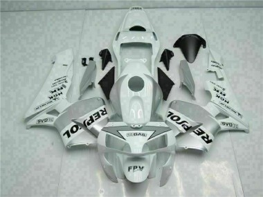Carénage Moto Honda CBR 600 RR 03-04 - Blanc Argent Repsol