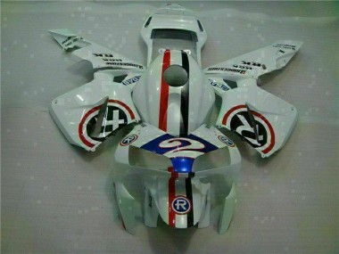 Carénage Moto Honda CBR 600 RR 03-04 - Blanc Bleu R 2