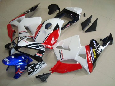 Carénage Moto Honda CBR 600 RR 03-04 - Blanc Noir Rouge Lee