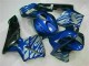 Carénage Moto Honda CBR 600 RR 03-04 - Bleu avec Argent Flamme